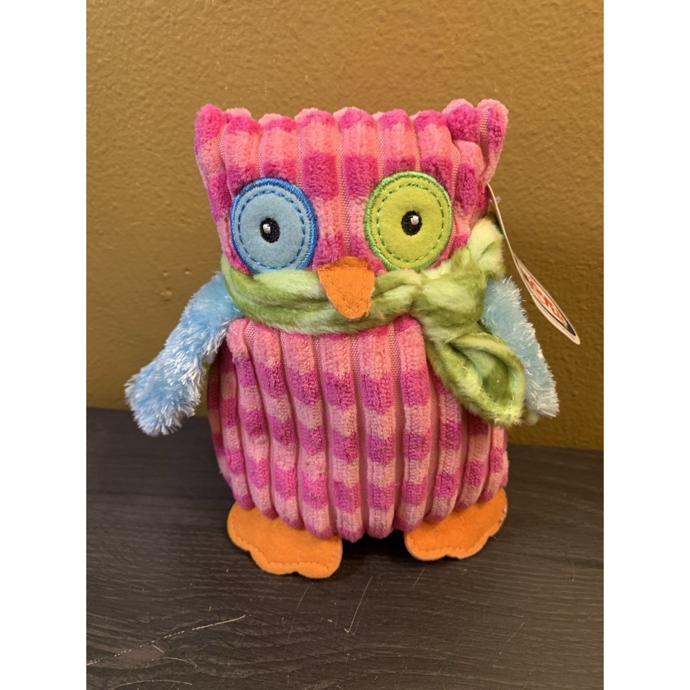 Mary Meyer Striped Winter Owl Plush Stuffed Animal Bright Colors
